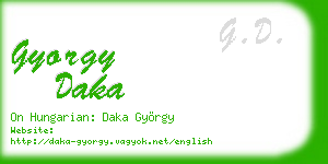 gyorgy daka business card