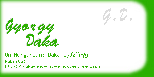 gyorgy daka business card